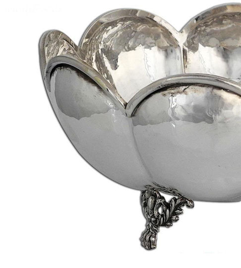 SilverBrand.gr Dekorative Schale Silber Silber 15x15x9cm