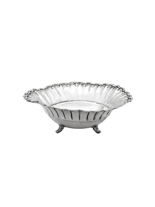 Savvas Design Διακοσμητικό Μπωλ Ασημένιο Ασημί 15x15x5.5cm
