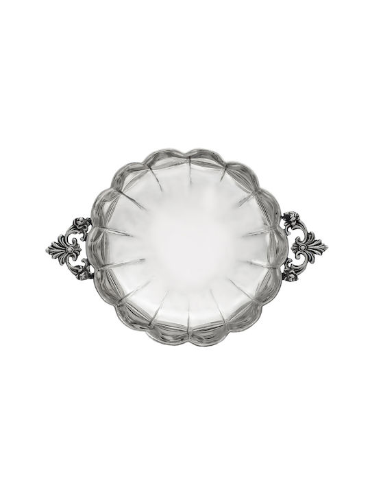 Savvas Design Διακοσμητικό Μπωλ Ασημένιο Ασημί 20x14x7cm