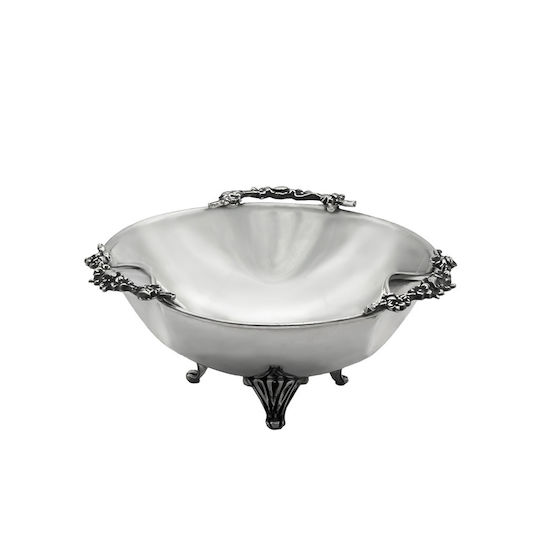 Savvas Design Decorative Bowl Pedestal Silver