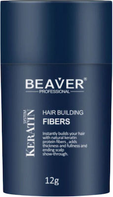 Beaver Hair Building Fibers with Keratin Keratin Hair Building Fibers Dark Brown 12gr