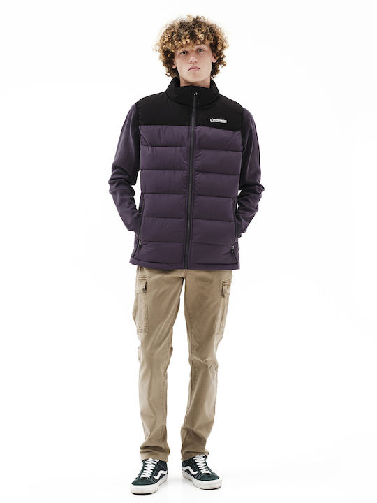 Sleeveless Jacket Puffer Waterproof Purple