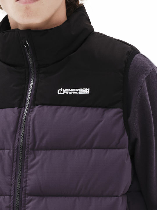 Sleeveless Jacket Puffer Waterproof Purple