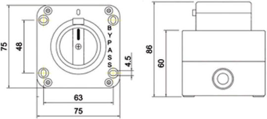 On-Off switch Rotary 1pcs