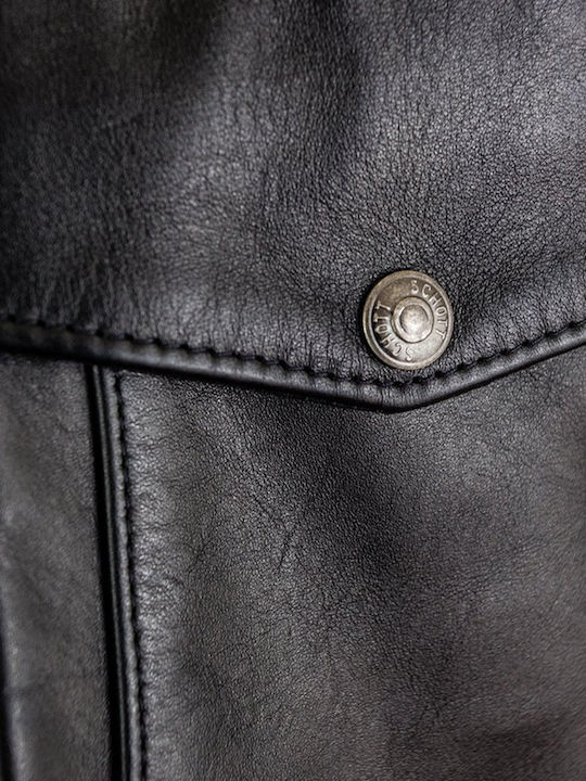 Leather Winter Jacket Black