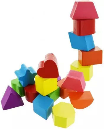 Marionette Wooden Toys Jucărie de Sortare a Formelor Cub cu forme și culori din Lemn pentru 12++ Luni
