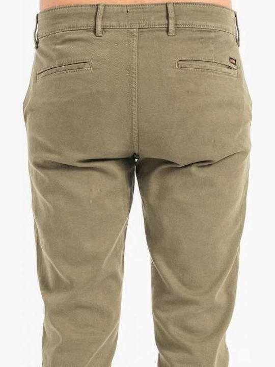 Ανδρικό Παντελόνι Chino Ελαστικό Slim Fit Πράσινο