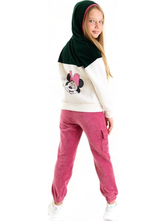 Kids Sweatpants Set White 2pcs Minnie Mouse