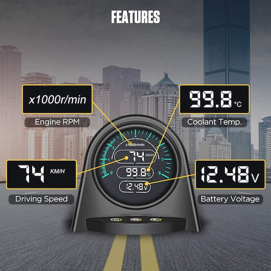 Autool X70 Диагностичен инструмент за автомобили Дигитален OBD 2 с Кабел
