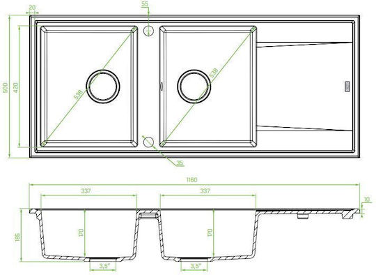 Laveo Megaalo Ένθετος 50x50cm Γκρι Laveo Megaalo Ένθετος 50x50cm Γκρι