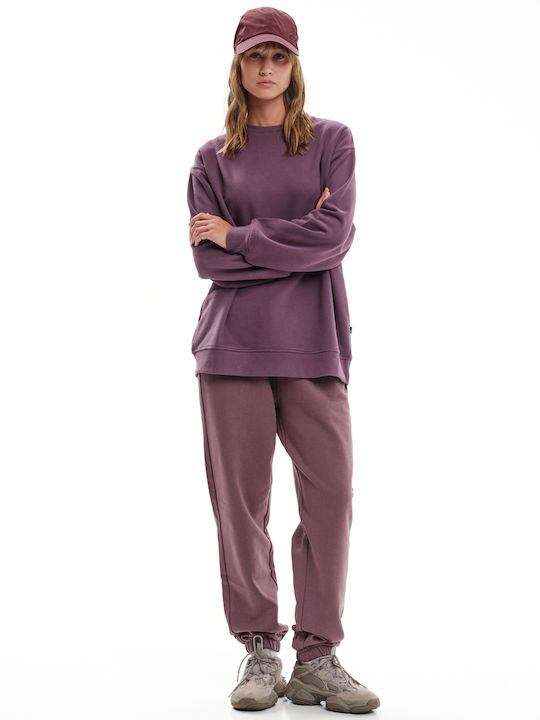 Long Women's Sweatshirt Purple