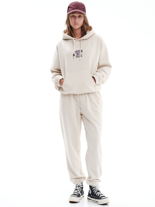 Women's Hooded Sweatshirt Beige