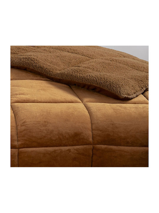 Nef-Nef Homeware Duvet Cover with Hollowfiber Filling Queen 220x240cm Singular Camel