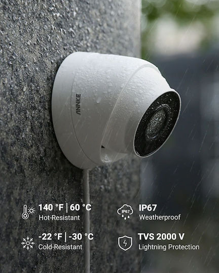 Annke Σύστημα Παρακολούθησης 2 Καμερών IP 6MP με Καταγραφικό NVR