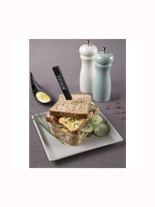 Leone Serving Platter Square Gray 17x17cm