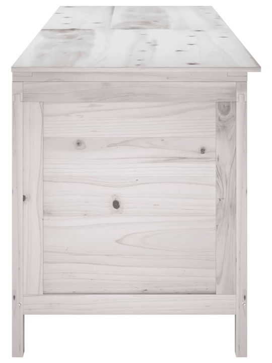 vidaXL Cutie de depozitare pentru exterior Lemn Alb L198.5xW50xH56.5buc