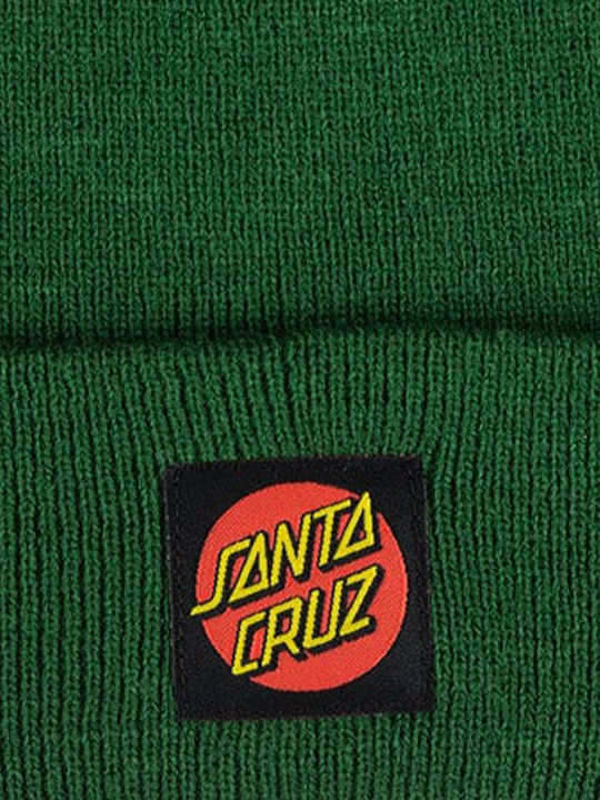 Classic Label Knitted Beanie Cap Green