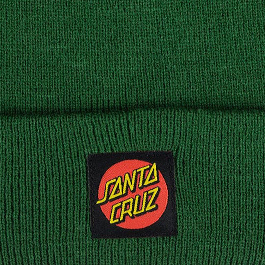 Classic Label Knitted Beanie Cap Green