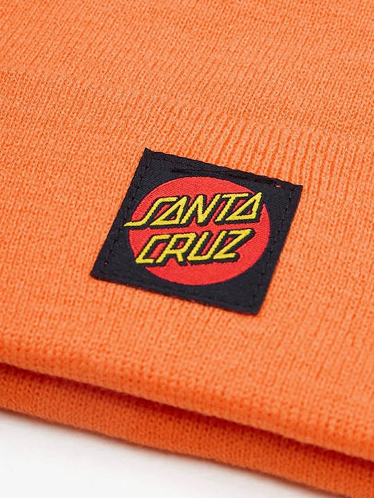 Santa Cruz Classic Label Beanie Unisex Beanie Gestrickt in Orange Farbe