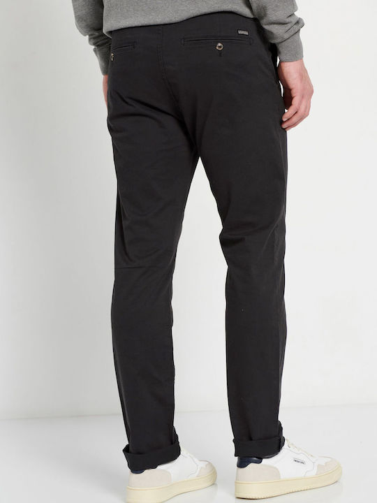 Funky Buddha Ανδρικό Παντελόνι Chino σε Κανονική Εφαρμογή Dark Grey