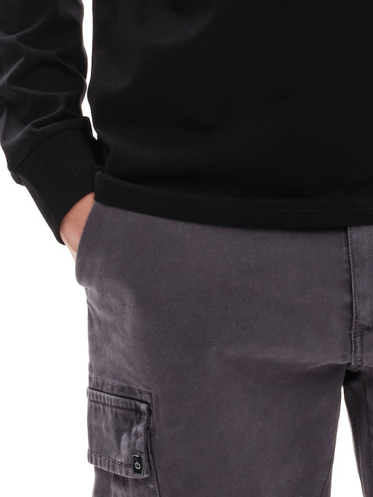 Trousers Cargo Elastic Gray