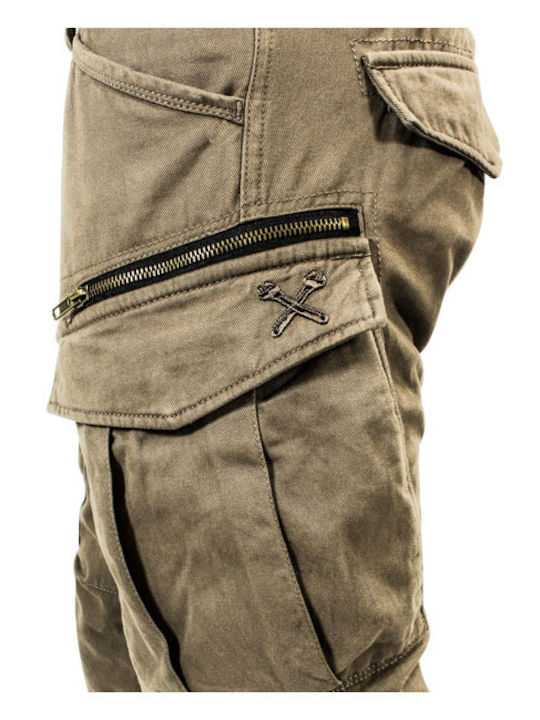 John Doe Men's Summer Cotton Motorcycle Waterproof Pants Brown