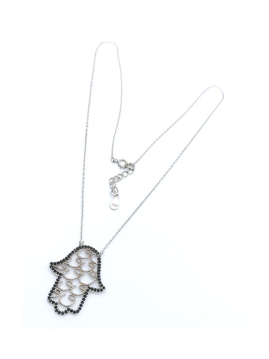 PS Silver Necklace from Silver with Zircon