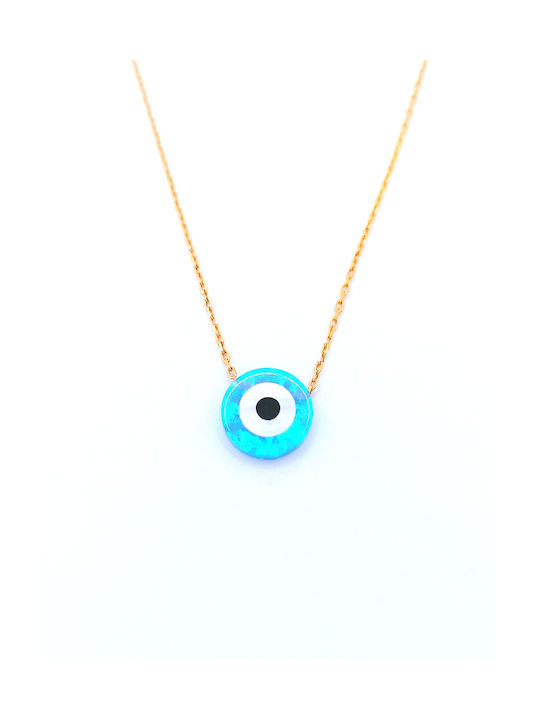 PS Silver Necklace Eye from Gold Plated Silver