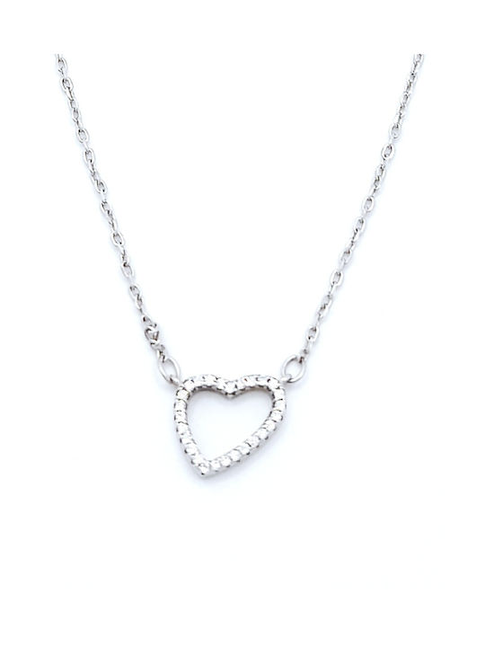 PS Silver Necklace from Silver with Zircon