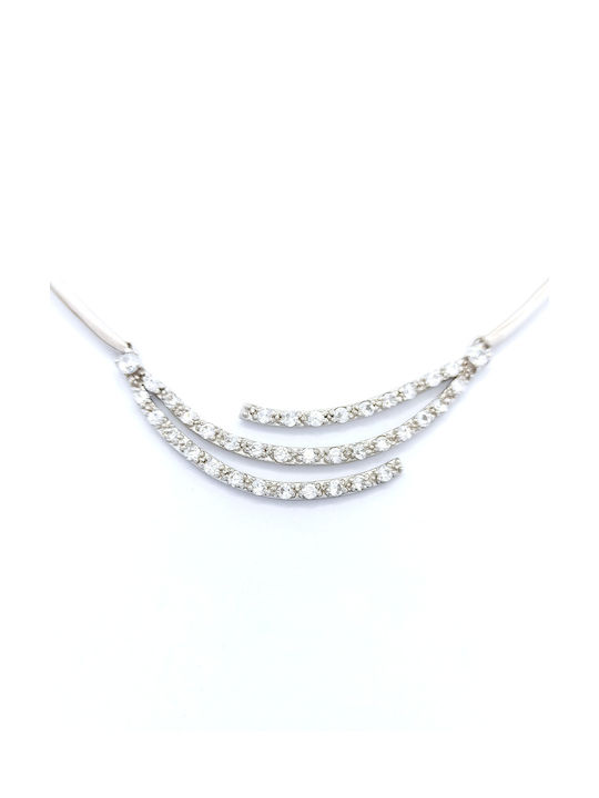 PS Silver Necklace from Silver with Zircon