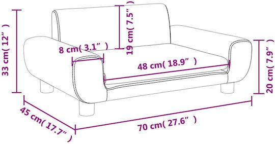 Παιδικό Καναπεδάκι Μαύρο 70x45x33εκ.