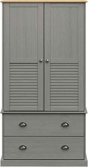 Doppeltür Kleiderschrank Gray 90x55x176cm