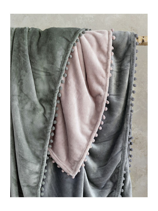 Nima Nima Dreisitzer-Sofa Wurf Jacquard 180x300cm Grau