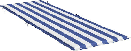 vidaXL Gartenstuhlkissen Mit Rückenlehne Blau 186x58cm