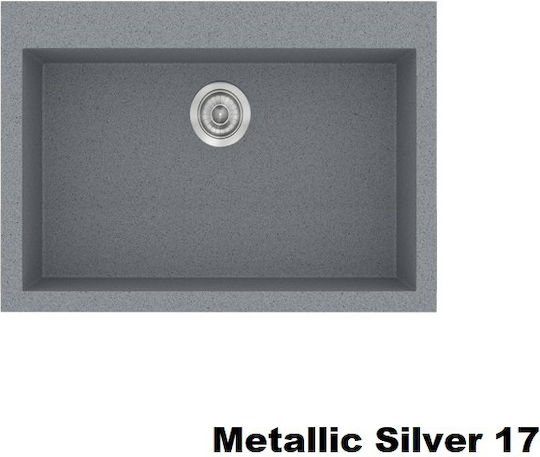 Sanitec Classic Ένθετος Νεροχύτης από Συνθετικό Γρανίτη Μ70xΠ50cm Granite Terracotta