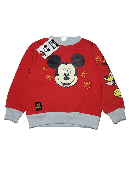 Disney Kids Sweatpants Set Red Mickey Mouse