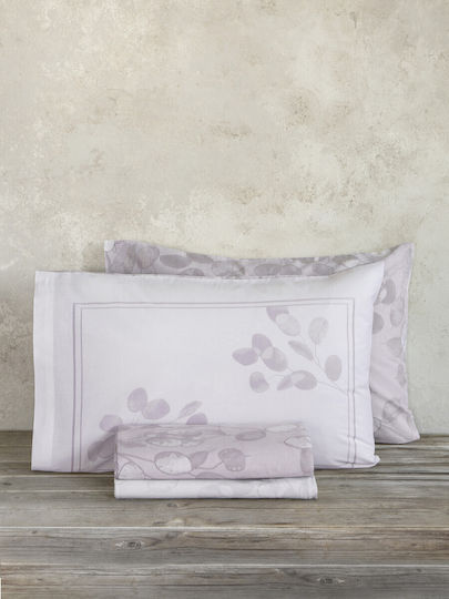 Nima Duvet Cover Set Cotton Queen with 2 Pillowcases 220x240 Nevena Purple