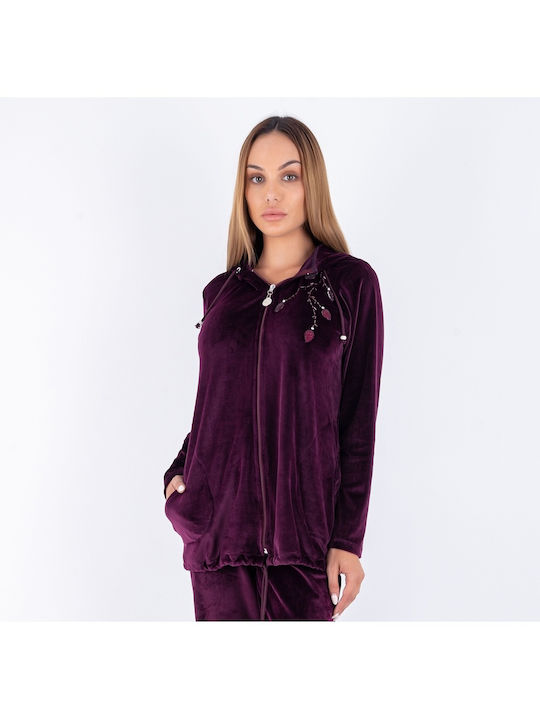 Claire Katrania Winter Damen Pyjama-Set Lila