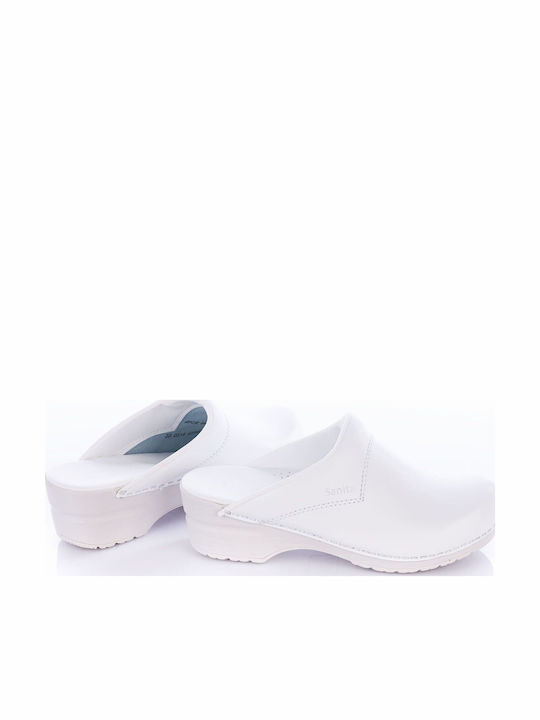 Sanita 1500314 Din piele Anatomici Sabot Albe