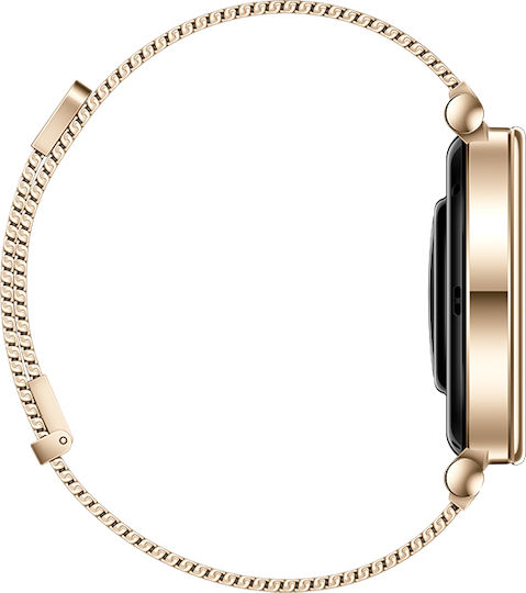 Huawei Watch GT 4 Stainless Steel 41mm Waterproof with Heart Rate Monitor (Light Gold Milanese Strap)
