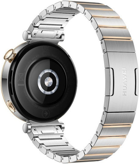 Huawei Watch GT 4 Stainless Steel 41mm Waterproof with Heart Rate Monitor (Silver Stainless Steel Strap)