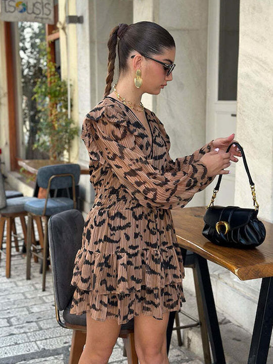 Mini Φόρεμα Animal Print