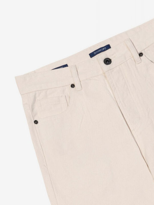 Gianni Lupo Men's Jeans Pants in Regular Fit Beige