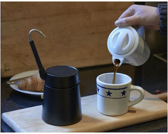 Aerolatte Espressokocher für den Herd 4 Tassen Schwarz