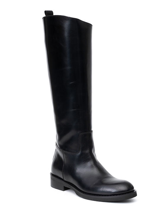 Philippe Lang Leder Damenstiefel Schwarz