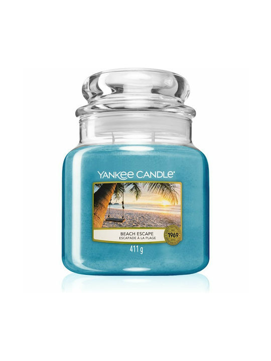 Yankee Candle Scented Candle Jar with Scent Beach Escape Blue 411gr 1pcs