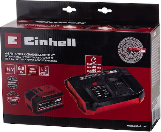 Einhell Battery Set Capacity 6Ah 18V with Charger
