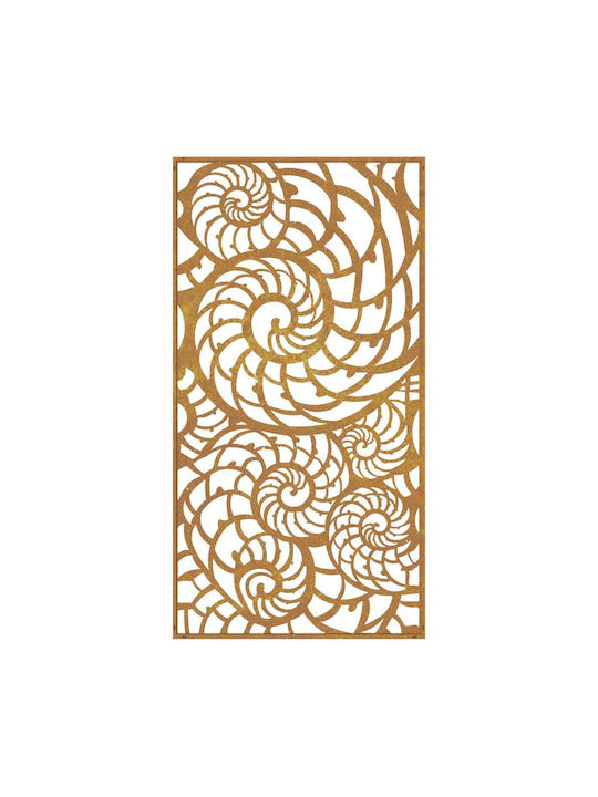 vidaXL Brown Wall Decor Made of Metal 105x55cm