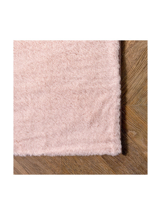 Saray Home Solid Rutschfest Teppich Rechteckig Zottelig Pelzige Powder