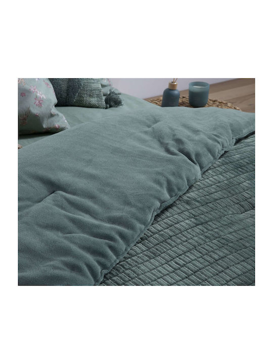 Nef-Nef Homeware Husă de pătură Extra-dublu 220x240buc Ezra Verde